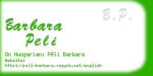 barbara peli business card
